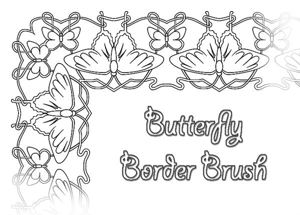 Butterfly Border Brush 1 by copper-mountain-king photoshop resource collected by psd-dude.com from deviantart