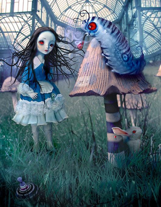 Alice inspired artwork by Natalie Shau; photoshop resource collected by psd-dude.com from Behance Network