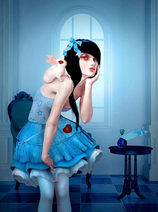 Alice inspired artwork by Natalie Shau; photoshop resource collected by psd-dude.com from Behance Network