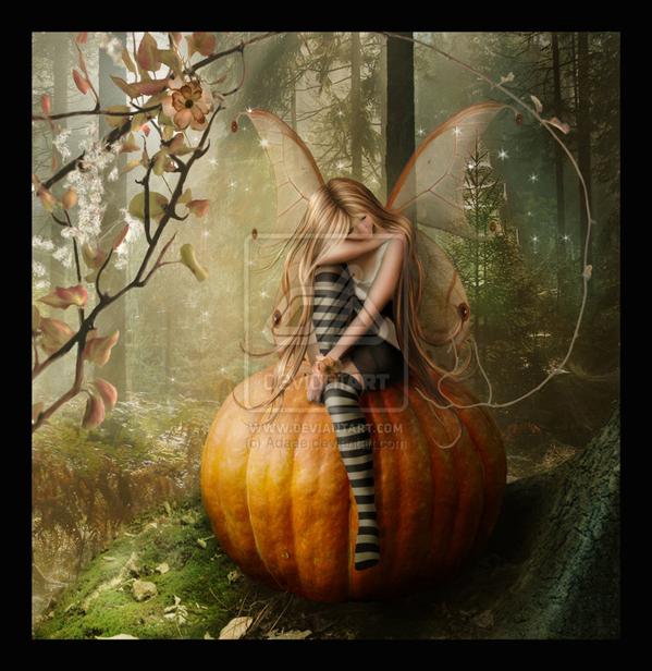 Pumpkin Fae by Adaae photoshop resource collected by psd-dude.com from deviantart