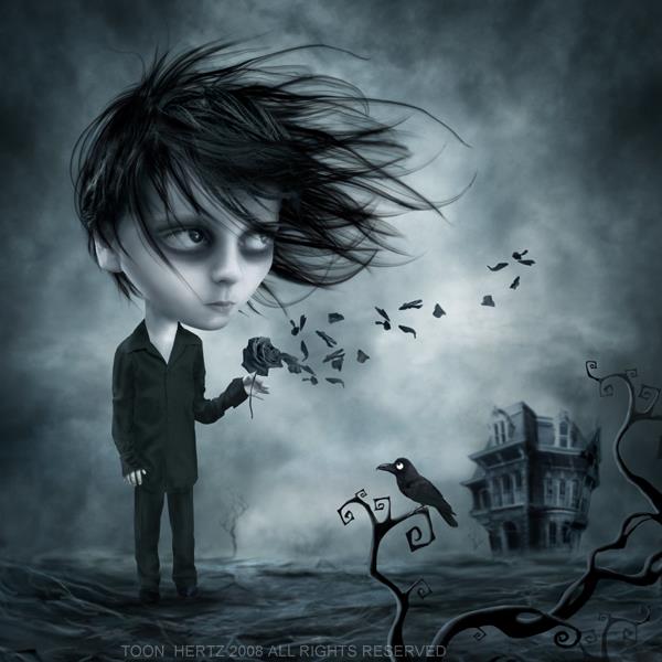 Little sad boy by THZ photoshop resource collected by psd-dude.com from deviantart