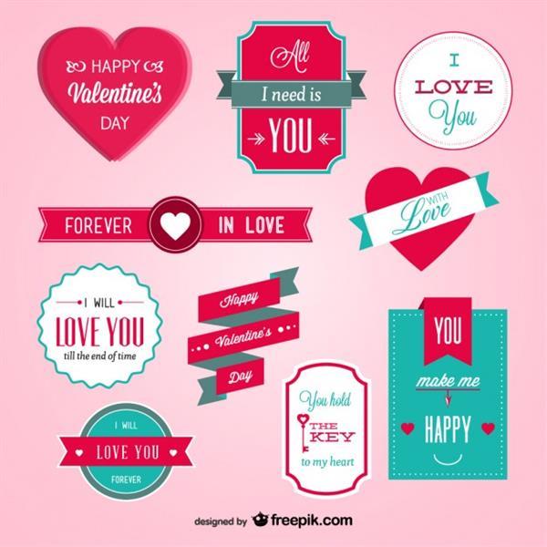 Valentine s day badges (FREE)
