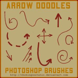 arrow
 doodle brushes by chokingonstatic photoshop resource collected by psd-dude.com from deviantart