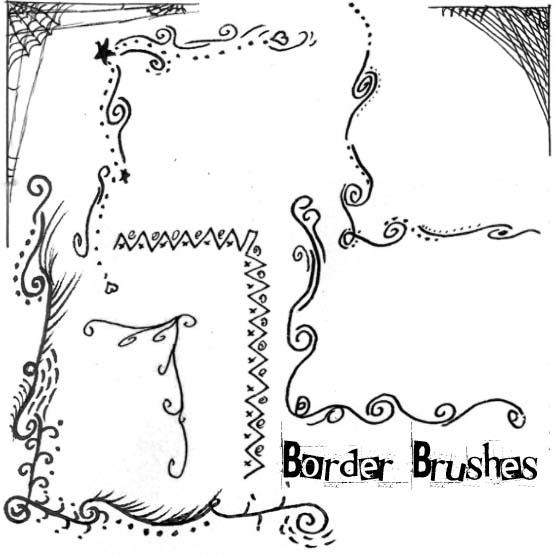 Border
 Brushes by circle--of--fire photoshop resource collected by psd-dude.com from deviantart