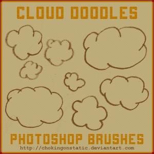 cloud
 brushes by chokingonstatic photoshop resource collected by psd-dude.com from deviantart