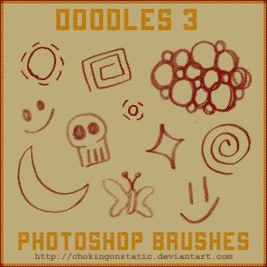 doodle
 brushes 3 by chokingonstatic photoshop resource collected by psd-dude.com from deviantart