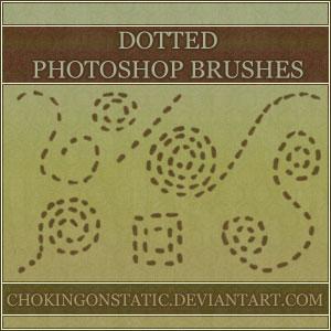 dotted
 doodle brushes by chokingonstatic photoshop resource collected by psd-dude.com from deviantart