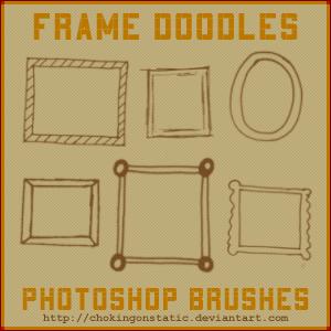 frame
 doodle brushes by chokingonstatic photoshop resource collected by psd-dude.com from deviantart