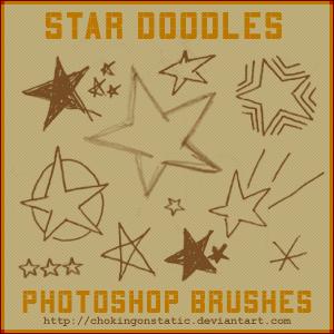 star
 brushes by chokingonstatic photoshop resource collected by psd-dude.com from deviantart