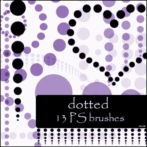 dotted brushes by szuia photoshop resource collected by psd-dude.com from deviantart