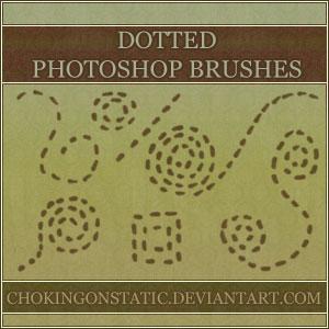 dotted doodle brushes by chokingonstatic photoshop resource collected by psd-dude.com from deviantart