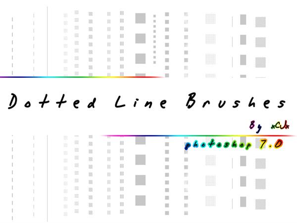 Dotted Line brushes by xCJx photoshop resource collected by psd-dude.com from deviantart