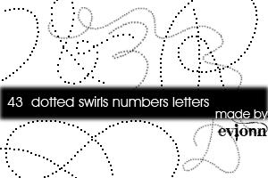 dotted swirls numbers letters by evionn photoshop resource collected by psd-dude.com from deviantart
