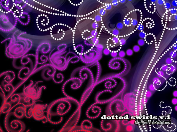 Dotted Swirls v1 by Hexe78 photoshop resource collected by psd-dude.com from deviantart