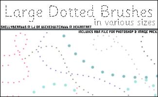 Large Dotted Brushes by wickedwitch666 photoshop resource collected by psd-dude.com from deviantart