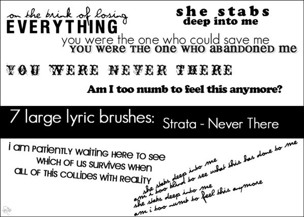 Strata
 large lyric brushes by IbeLIEve6277 photoshop resource collected by psd-dude.com from deviantart