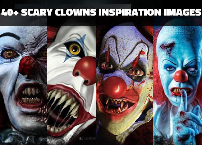 20 Scary clown pictures Halloween photo manipulations