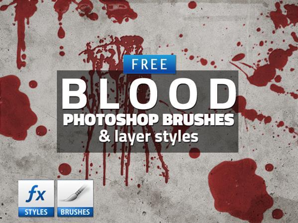 Blood drip Photoshop Free Brushes