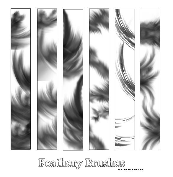 Feathery
 Brushes by AlenaJay photoshop resource collected by psd-dude.com from deviantart