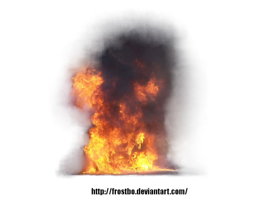 Fire and Smoke Explosion Stock Image