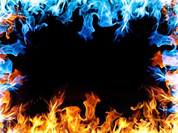 Fire Flames Edge Border Texture Overlay for Photoshop