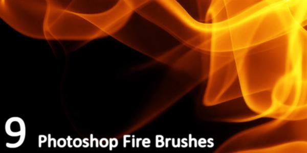 9 Fire brushes by Resource42 photoshop resource collected by psd-dude.com from deviantart