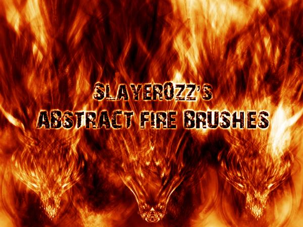 Abstract Fire Brushes by Slayer0zZ photoshop resource collected by psd-dude.com from deviantart