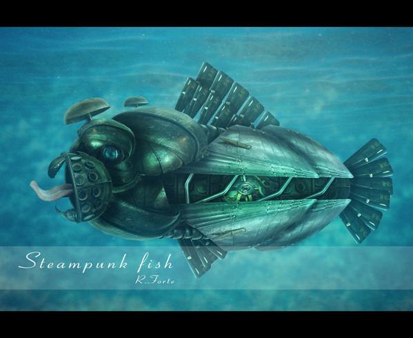 steampunk fish by bobstrong photoshop resource collected by psd-dude.com from deviantart