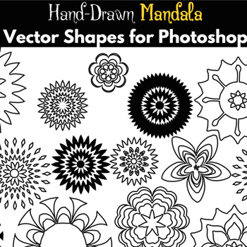 Mandala <span class='searchHighlight'>Flower</span> Vector Shapes for Photoshop psd-dude.com Resources