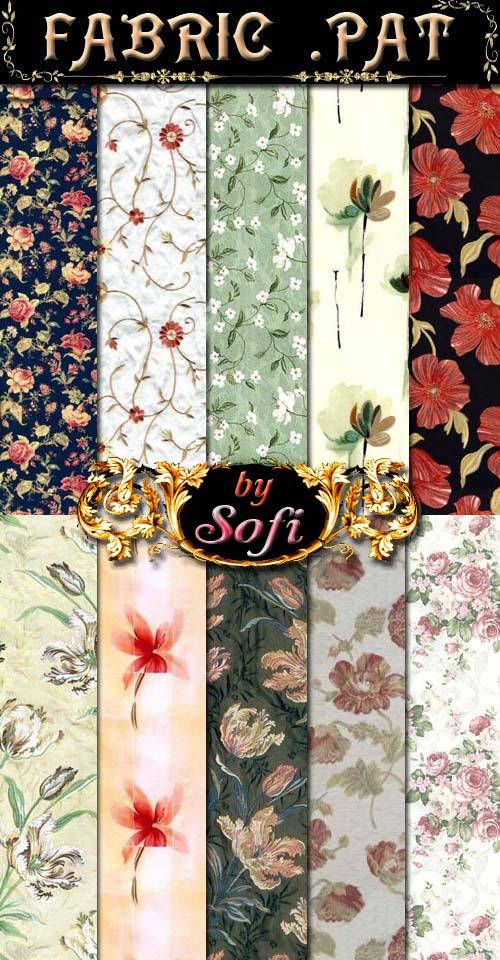 Floral
 Fabric Patterns by sofi01 photoshop resource collected by psd-dude.com from deviantart