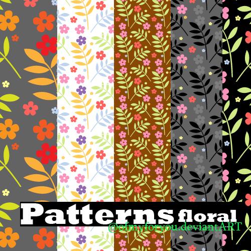 floral
 patterns by Ofmyforyou photoshop resource collected by psd-dude.com from deviantart