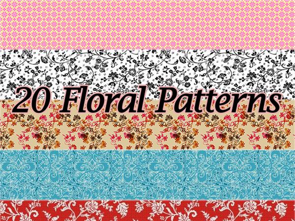 Floral
 Patterns 20 by Ziyaa photoshop resource collected by psd-dude.com from deviantart