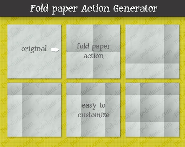 Fold Paper Photoshop Action