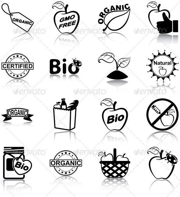 Bio Organic Logo Icons