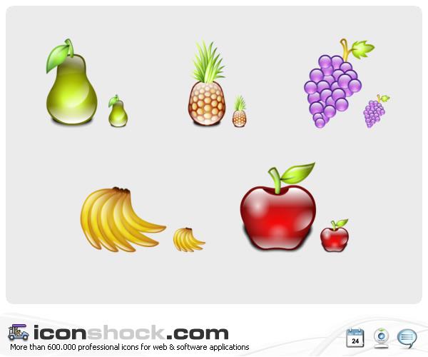 Delicious Fruits Icons by Iconshock photoshop resource collected by psd-dude.com from deviantart