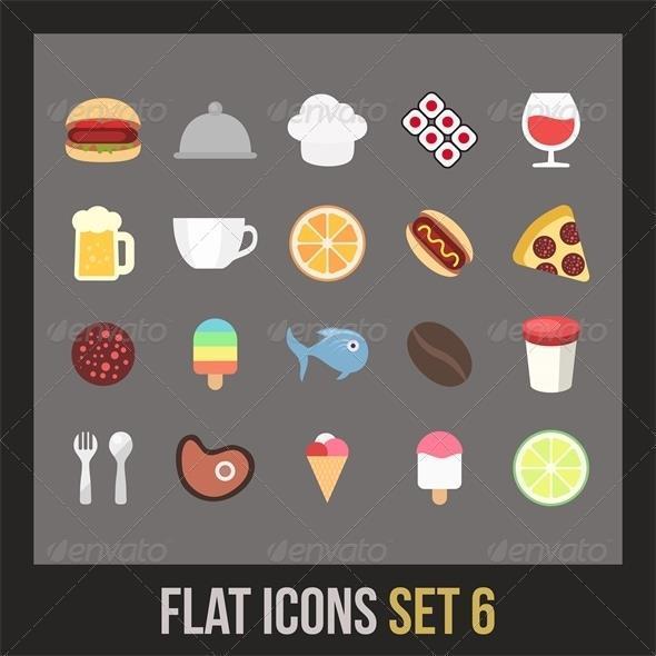 Food Flat Icon Set