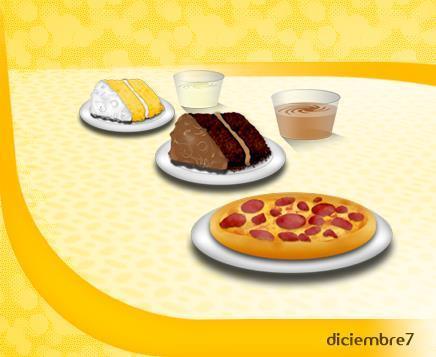 Italian pizza and cake icons