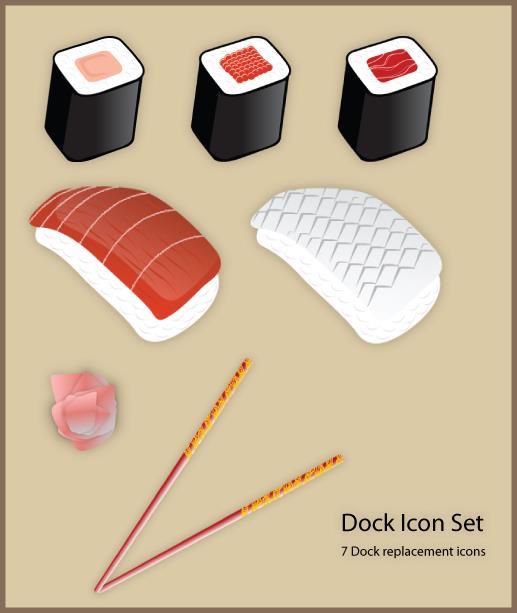Sushi Dock Icon Set