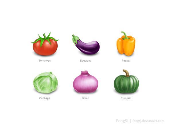 Vegetables Icons