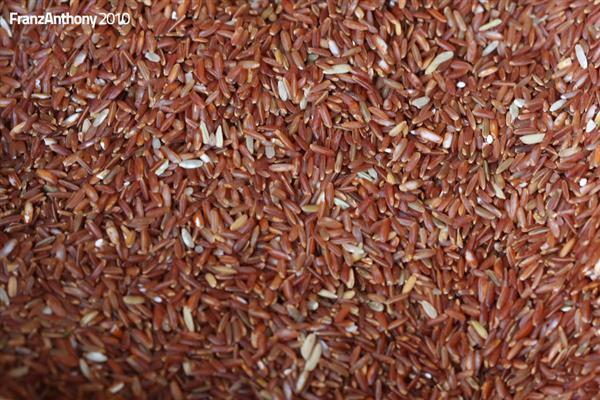 Red Rice Seeds Background