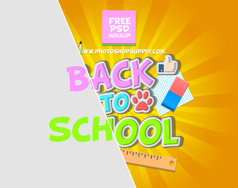 Back To School PSD Template Free