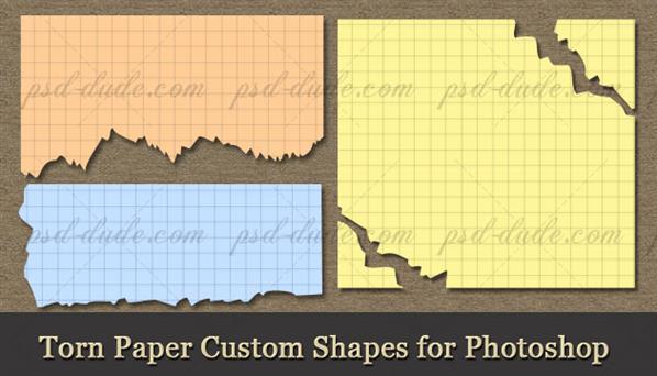 Torn paper vector shapes for photoshop