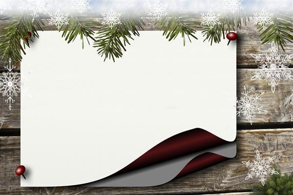 Bulletin Board Holly Paper for Christmas Card Background