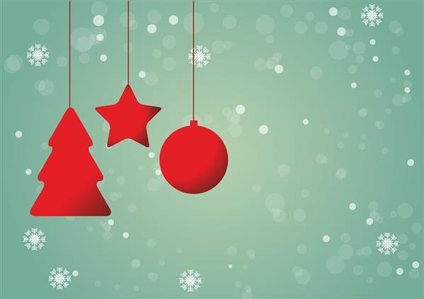 Christmas Red Star Decorations Background