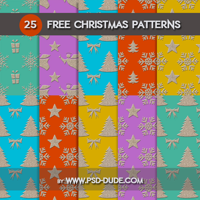 Free Christmas Gift Patterns For Photoshop