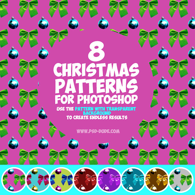 Christmas Ornament Photoshop Patterns