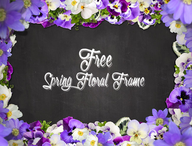 Free Spring Floral Frame Background
