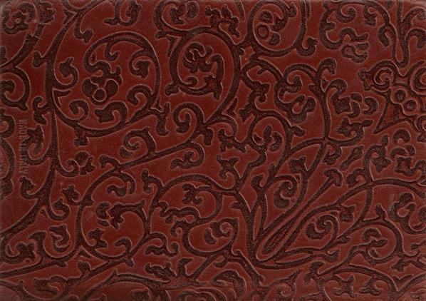 Stamped Floral Leather Book Cover