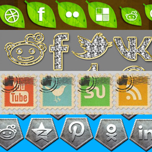 Free Social Media Icons psd-dude.com Resources