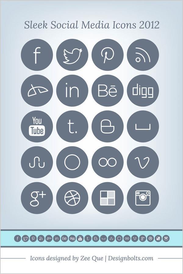 Flat Social Media Icons Pack Free To Download